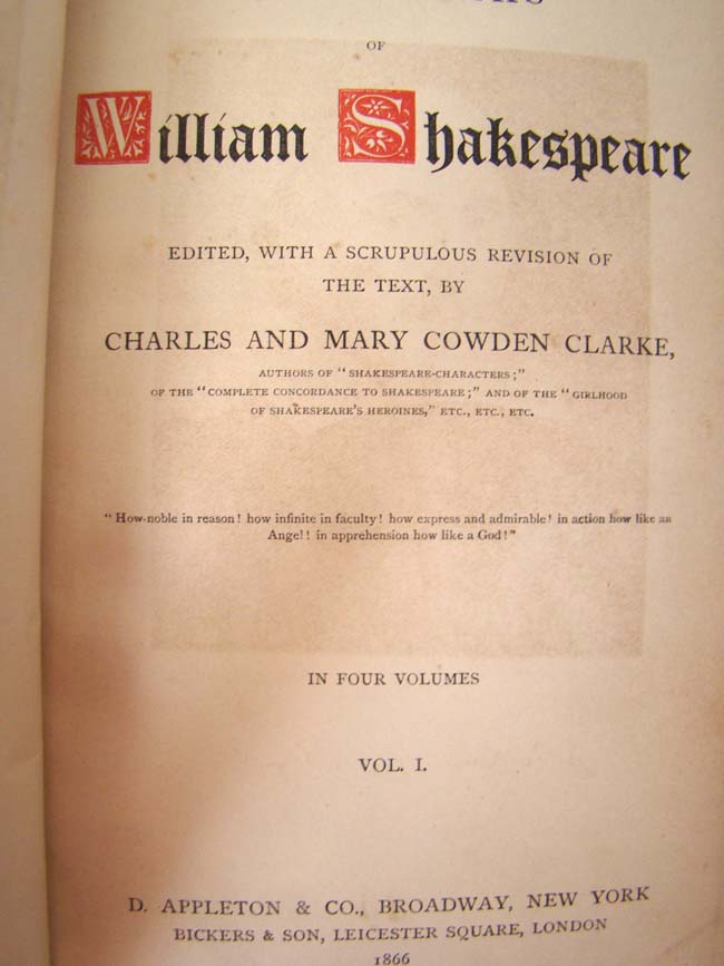 The Complete Works of William Shakespeare edited by Cowen & Mary Clarke and published in New York in 1866 — image 3
